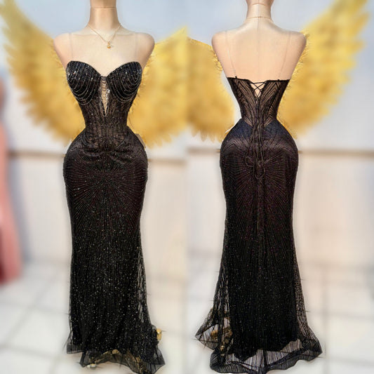 Vestido negro pedrería 🖤