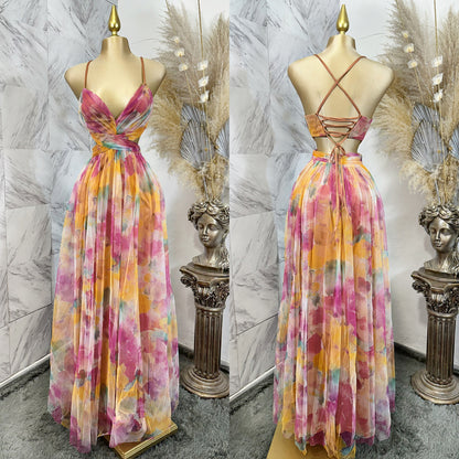Vestido tulle multicolor ✨💛🩷