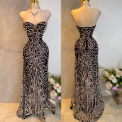 Vestido negro/dorado pedrería corset 🖤✨