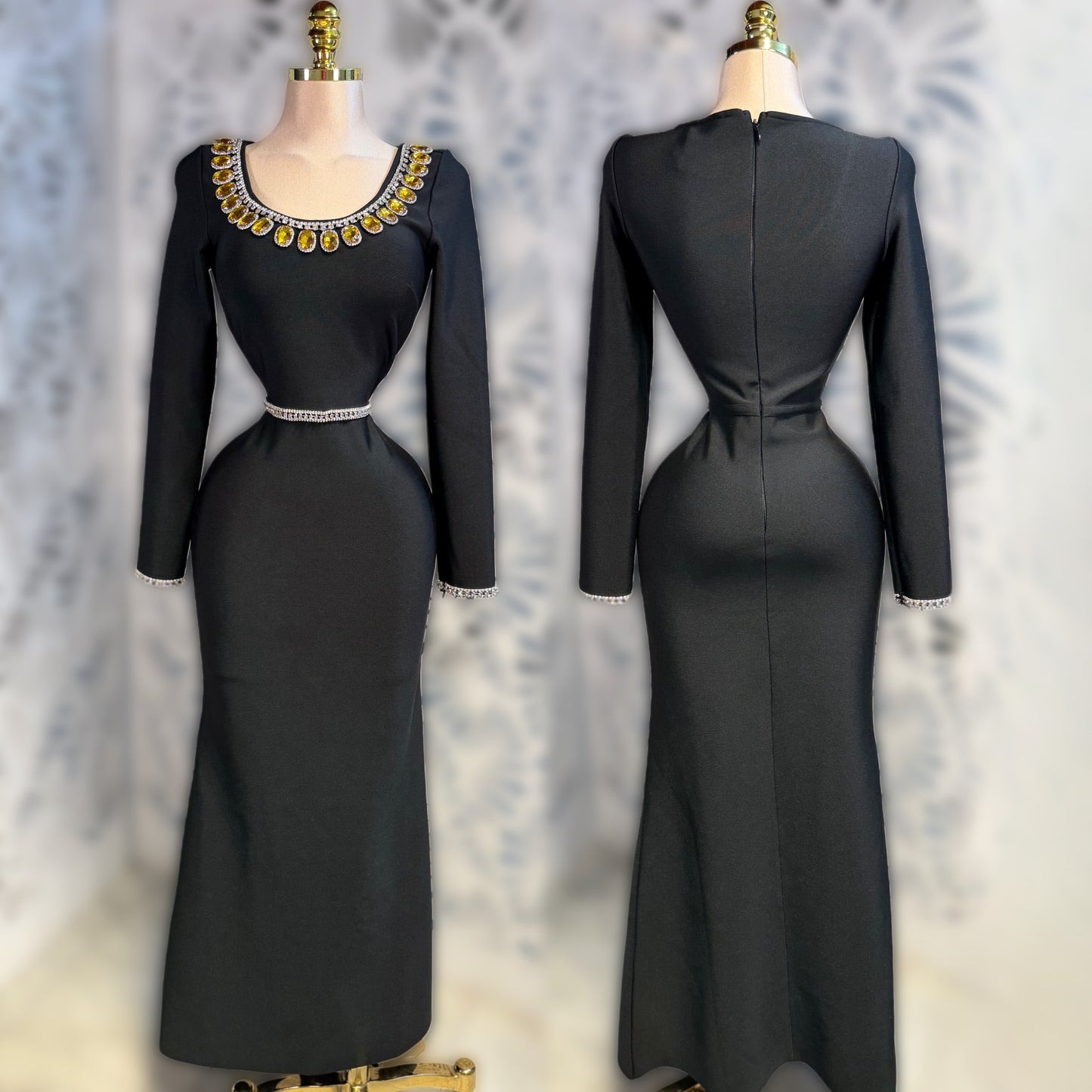 Vestido negro bandage pedrería 🖤