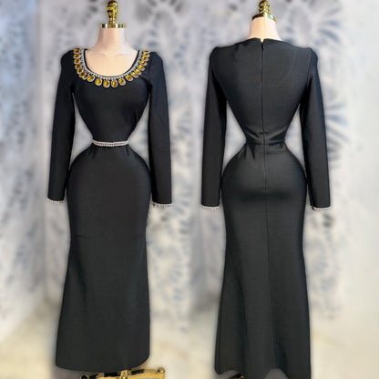 Vestido negro bandage pedrería 🖤