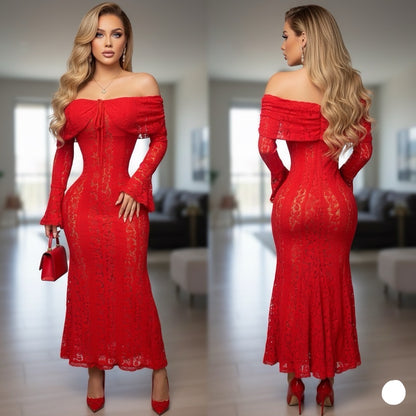 Vestido rojo encaje ❣️