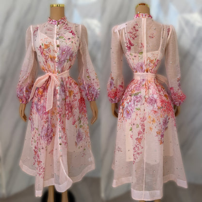 Vestido rosa pedrería ✨