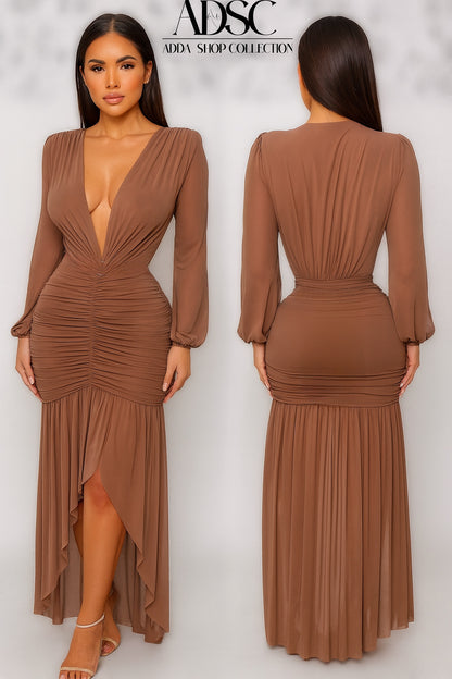 Vestido café mesh  🤎