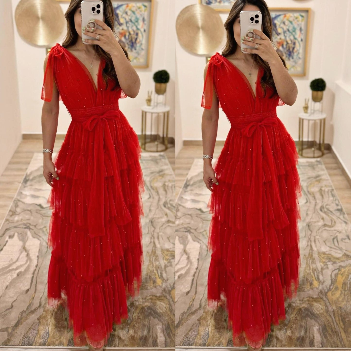 Vestido tulle perlas ❤️
