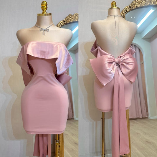 Vestido rosa moño 🎀