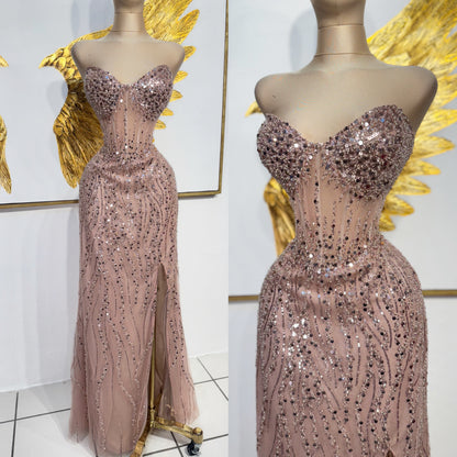 Vestido rosa lentejuelas 🩷