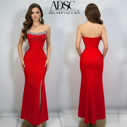 Vestido rojo bandage pedrería ❤️‍🔥
