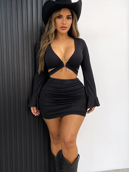 Conjunto negro doble licra 🖤