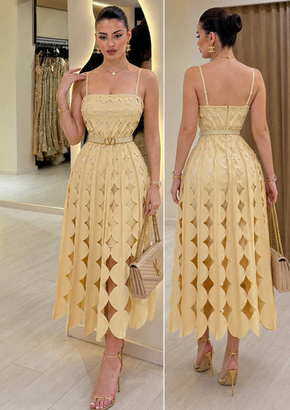 Vestido amarillo cinturón 💛