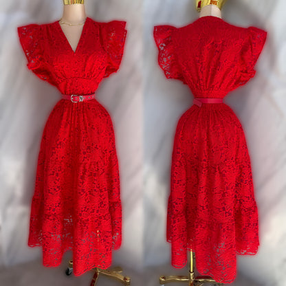 Vestido rojo cinturón ❤️