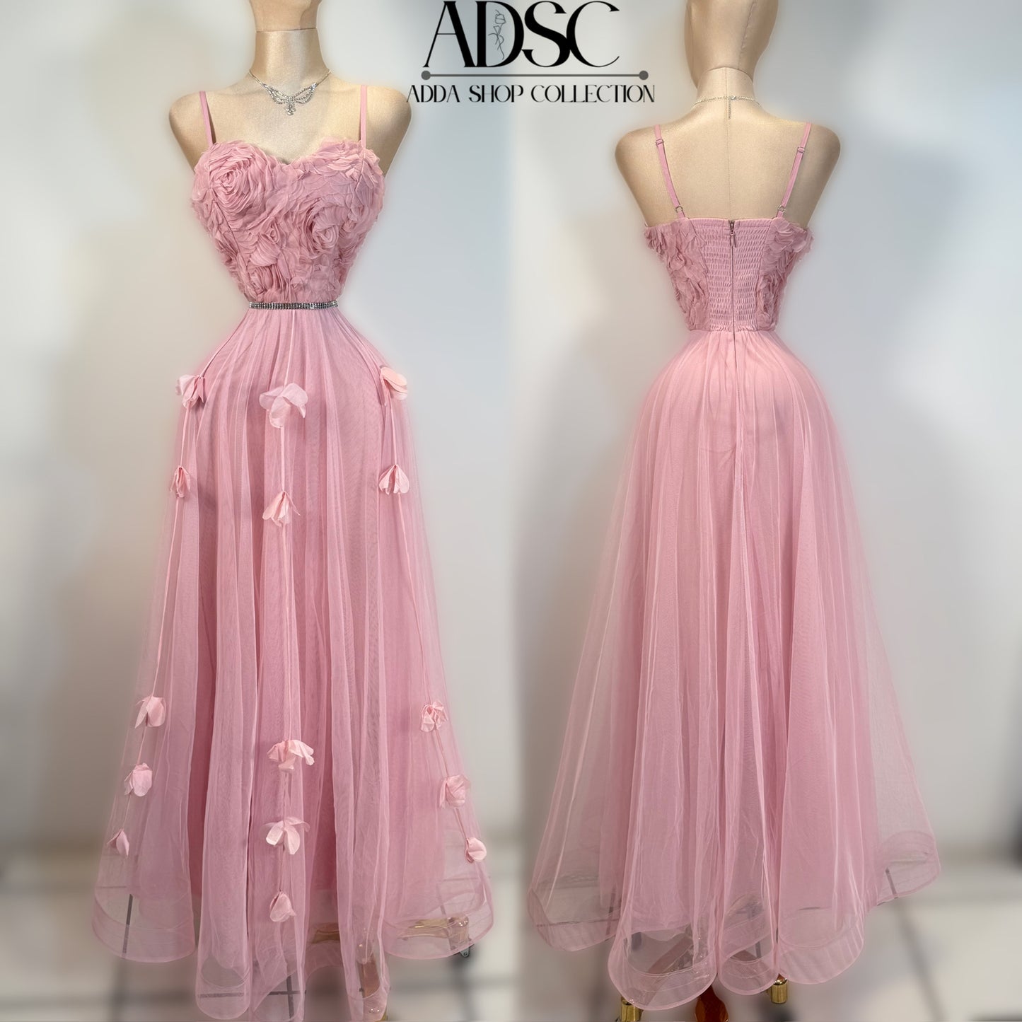 Vestido rosa tulle