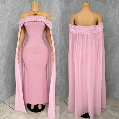 Vestido rosa capa 🩷