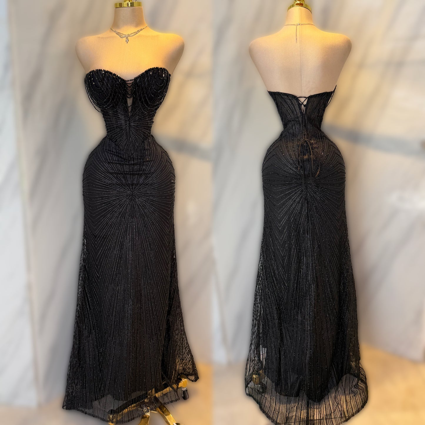 Vestido negro pedrería 🖤