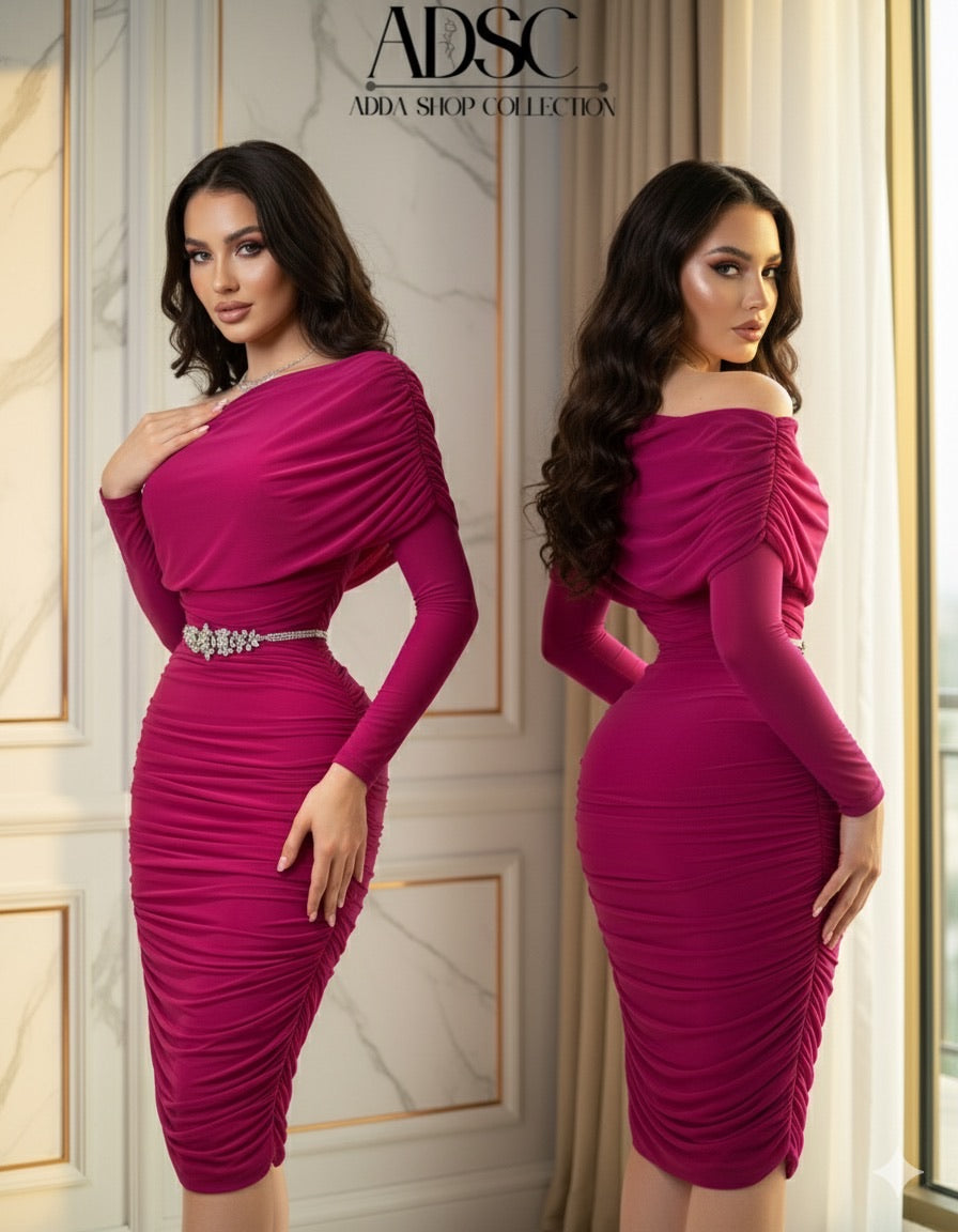 Vestido magenta mesh 🩷