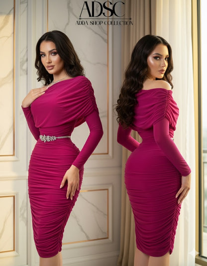 Vestido magenta mesh 🩷