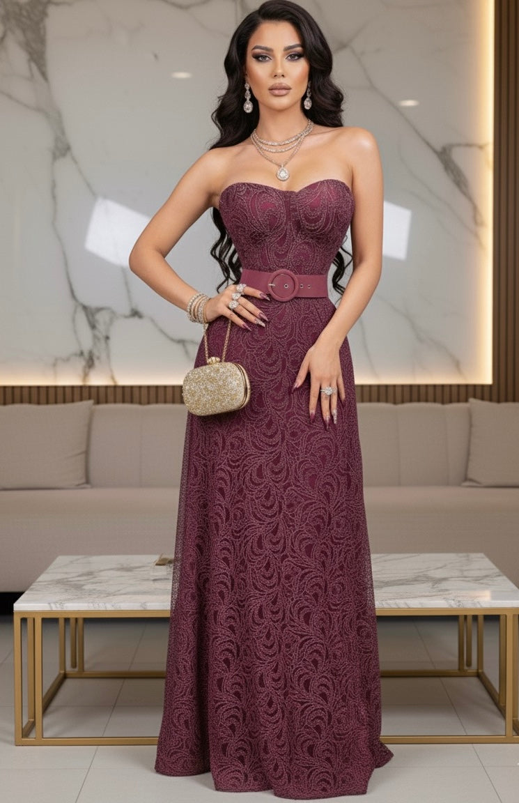 Vestido tinto glitter 🍷✨