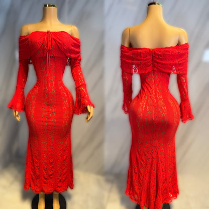 Vestido rojo encaje ❣️