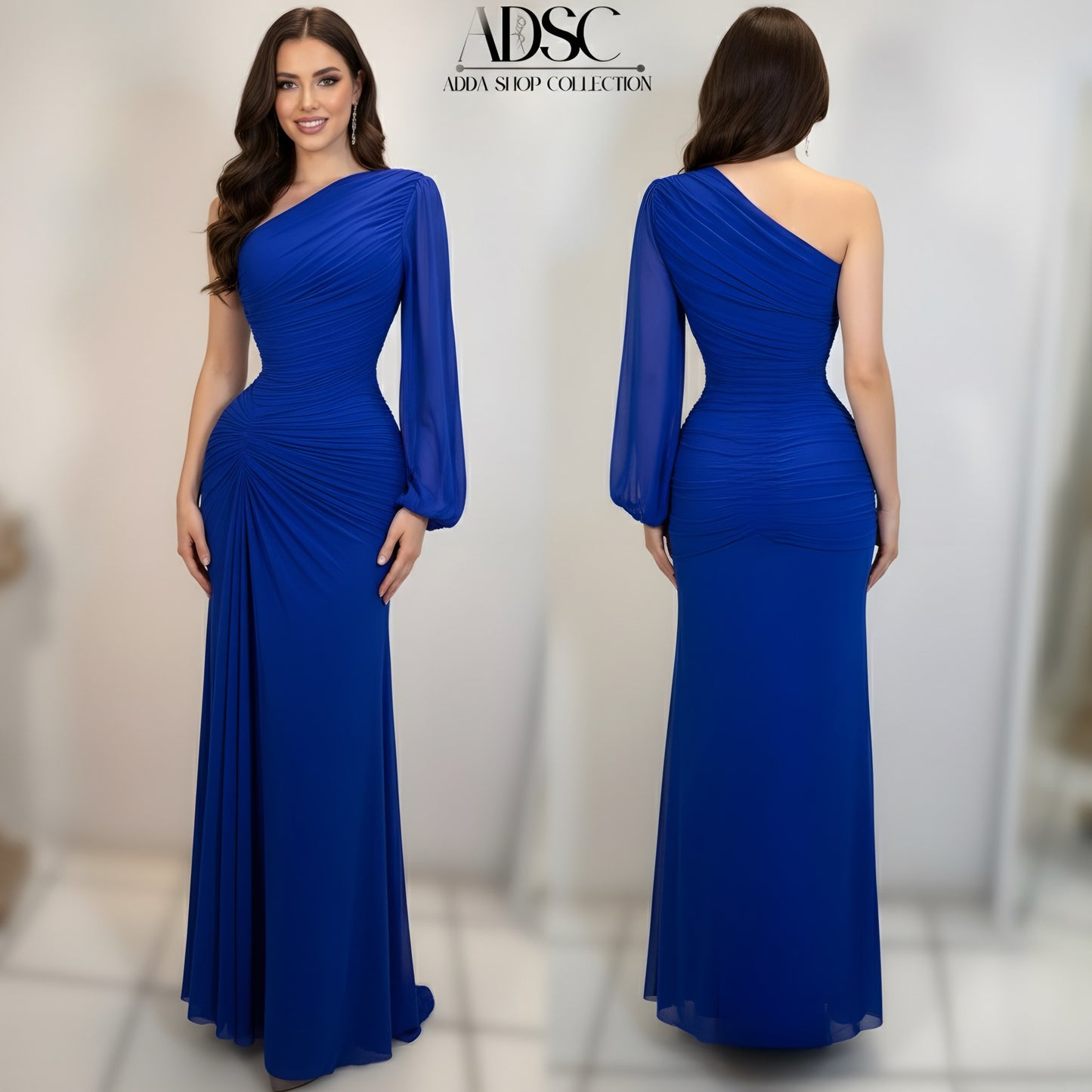 Vestido azul rey mesh y licra 💙