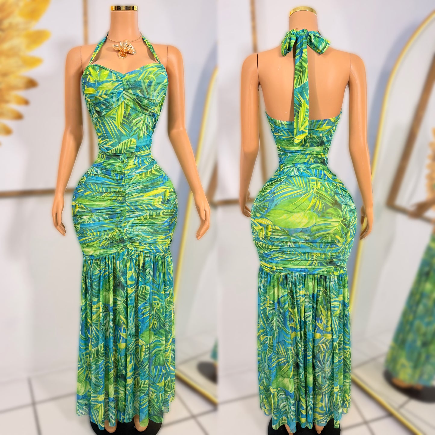 Vestido verde mesh 💚