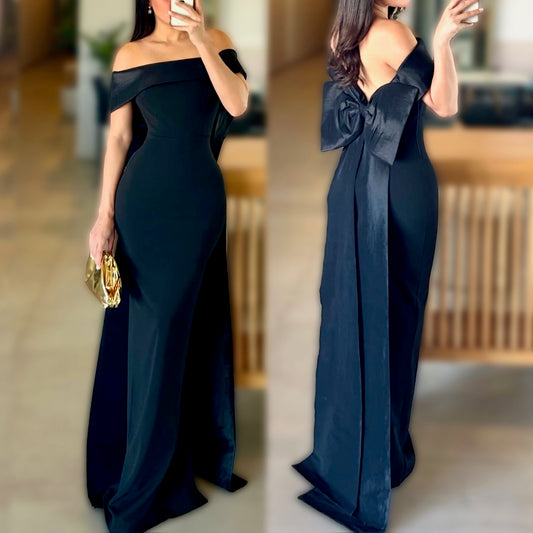 Vestido negro moño 🖤