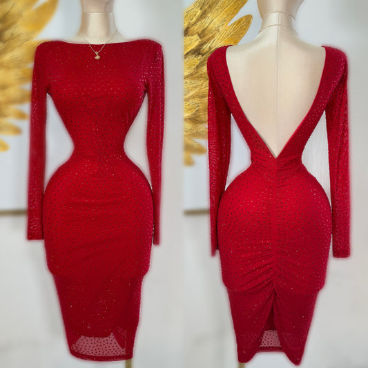 Vestido rojo pedrería ✨❣️