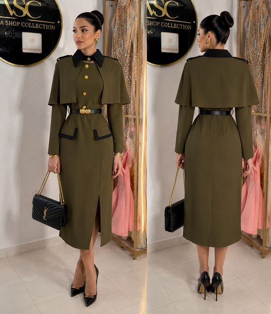 Vestido verde militar capa 💚