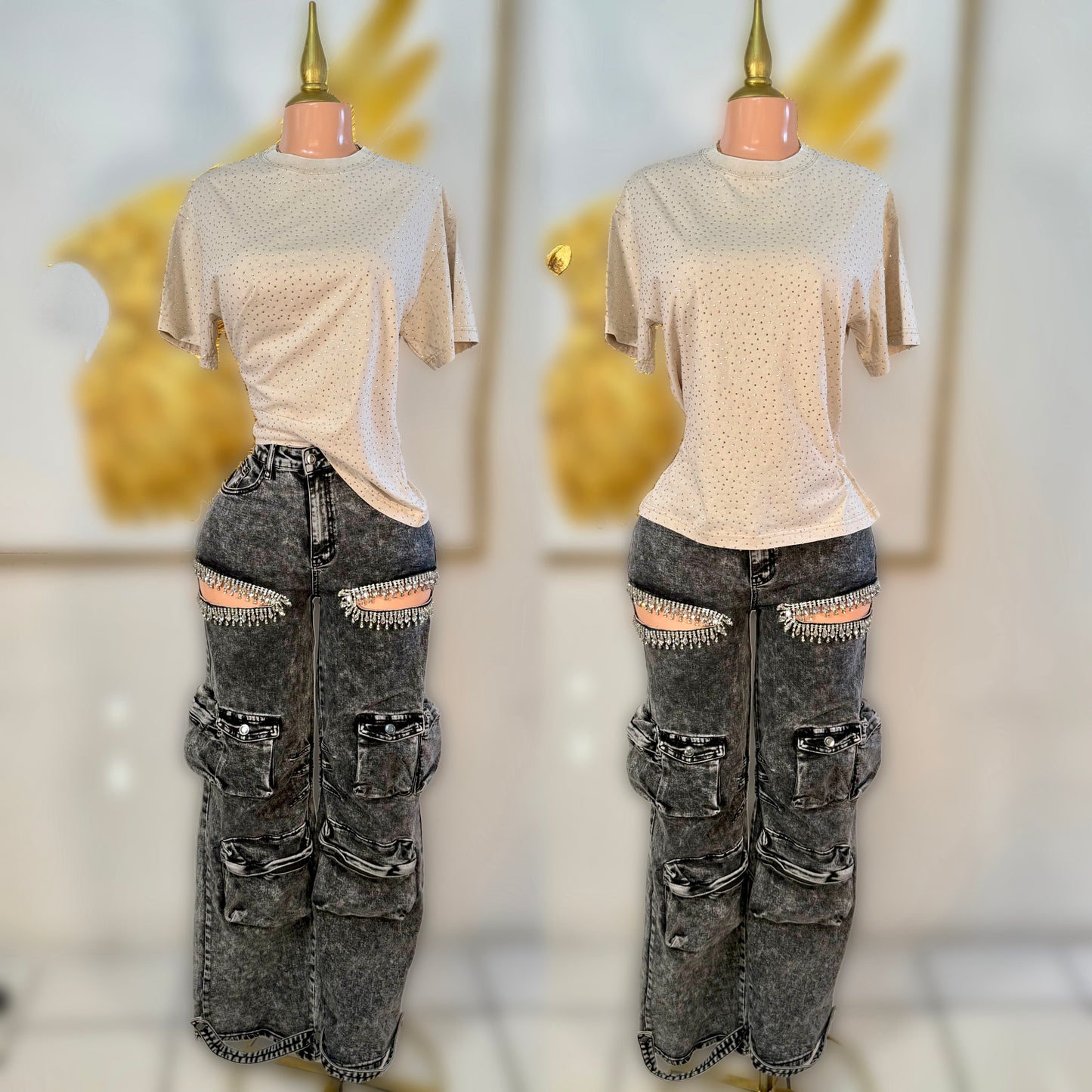 Blusa pedrería