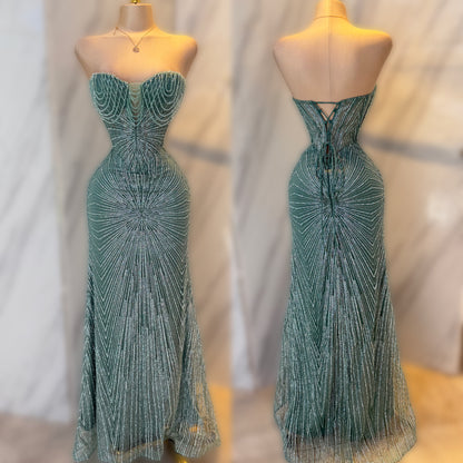Vestido verde pedrería 🩵✨