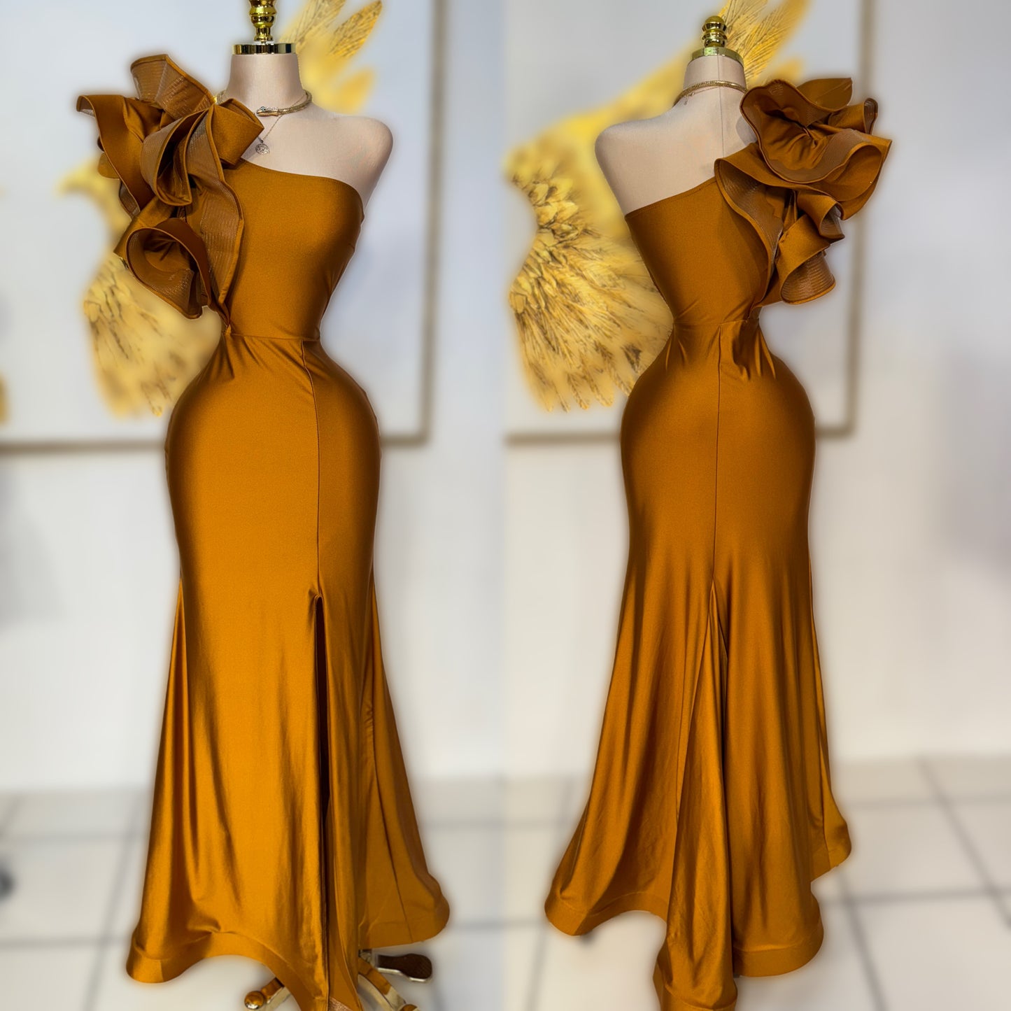 Vestido shedrón olán