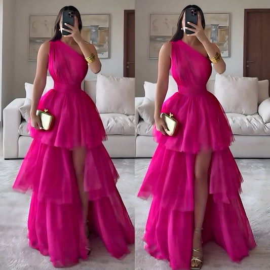 Vestido fucsia tulle 🩷