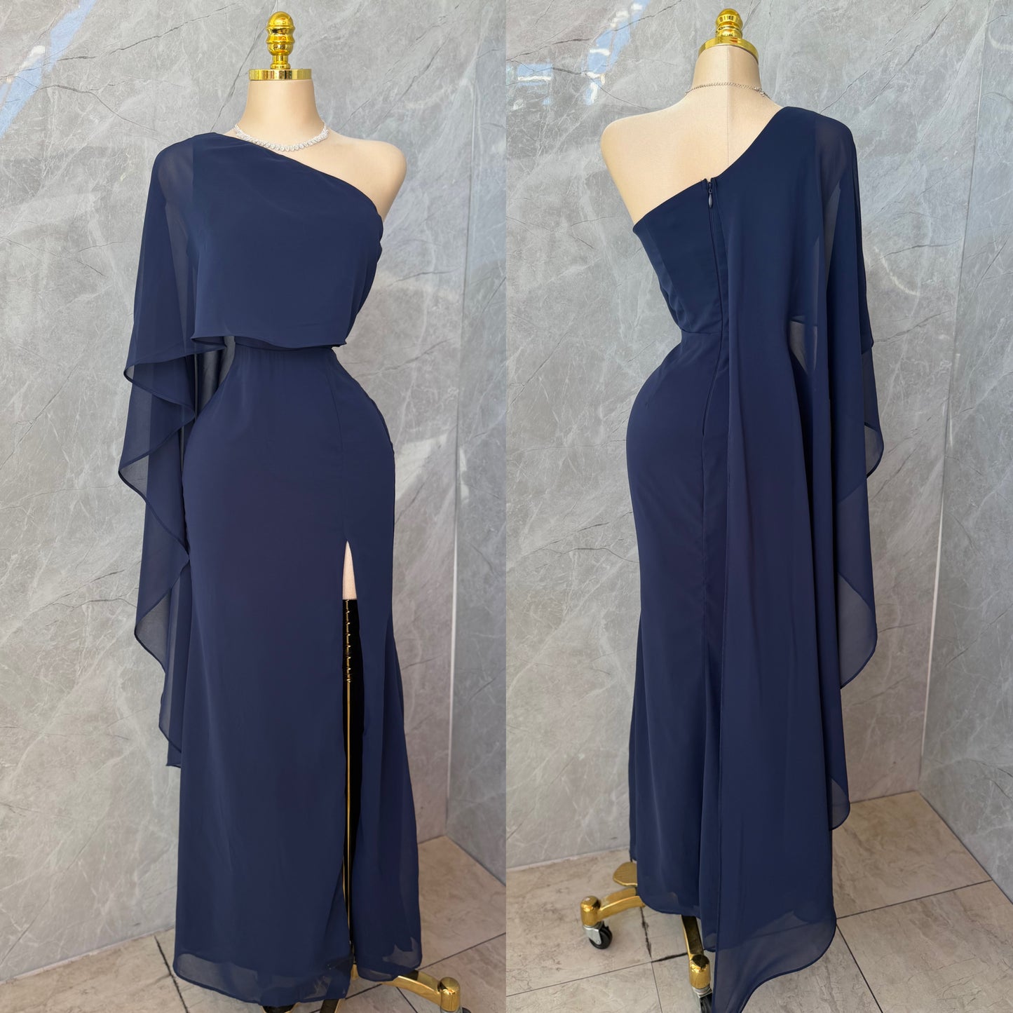 Vestido azul marino capa 💙