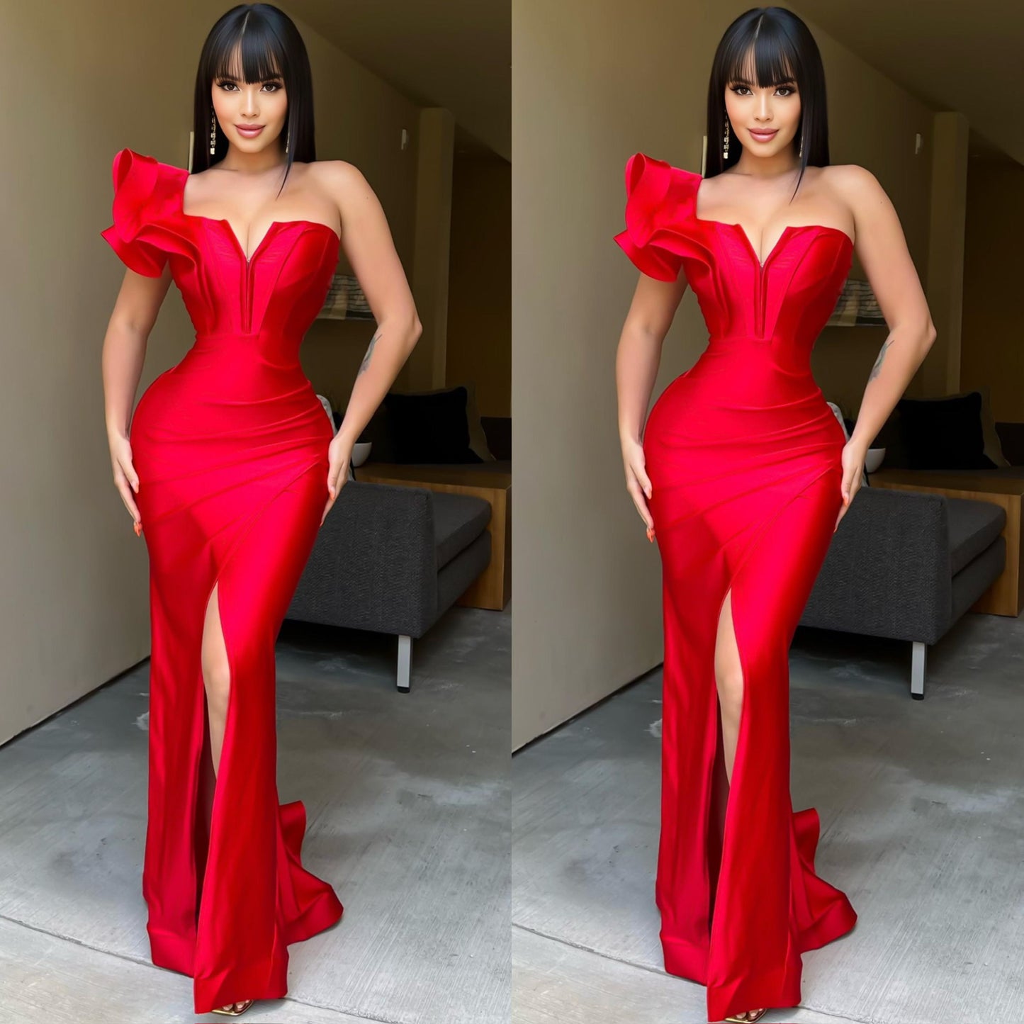 Vestido rojo escarola ❤️✨