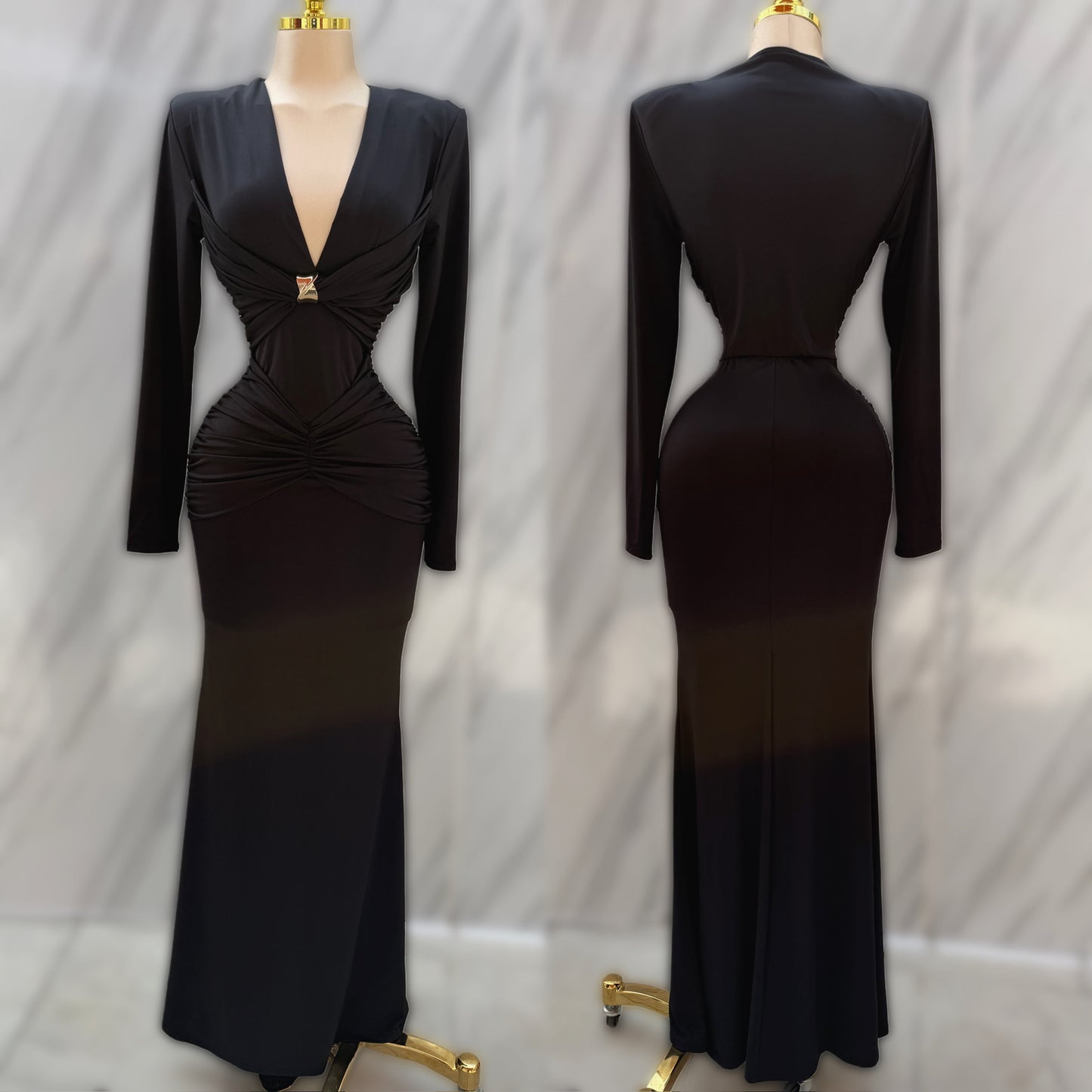 Vestido negro Licra broche 🖤