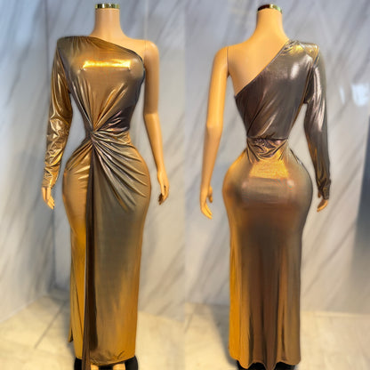 Vestido dorado metálico ✨
