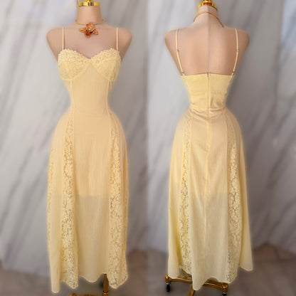 Vestido lino amarillo 💛