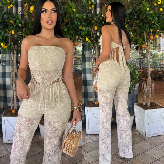 Set beige bordado 💛