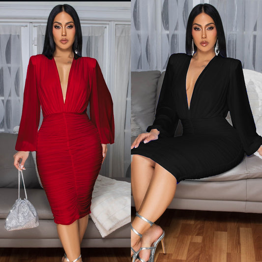 Vestido rojo y negro mesh ✨