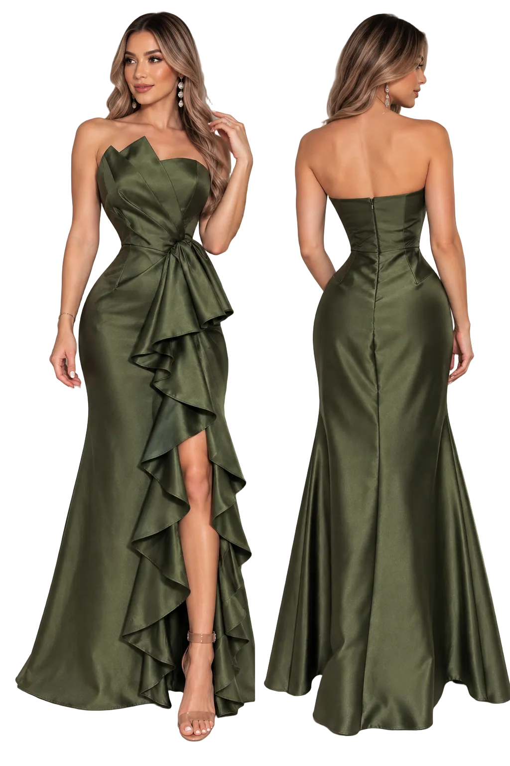 Vestido verde olivo Olanes 💚