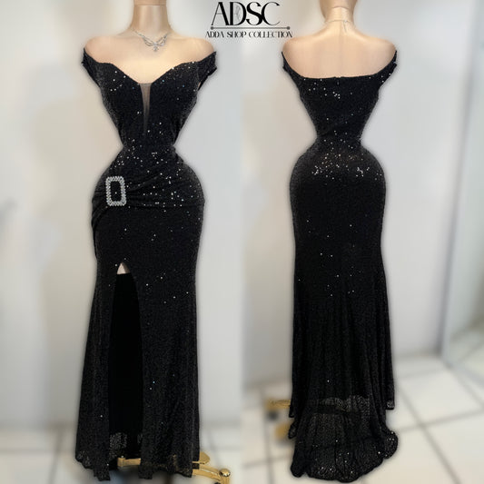 Vestido negro lentejuelas 🖤