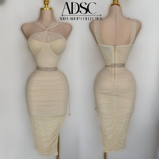Vestido beige mesh ✨