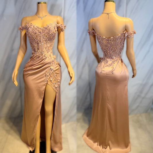 Vestido rosa palo satín ✨🩷