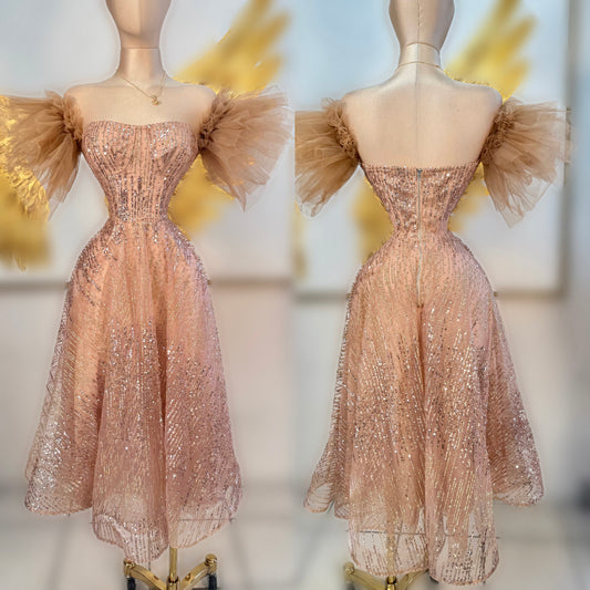 Vestido glitter rose gold ✨