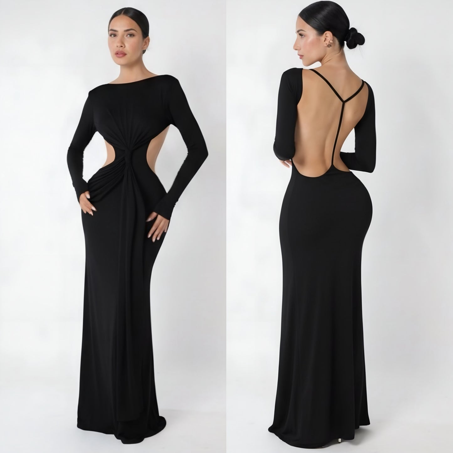 Vestido negro licra doble 🖤