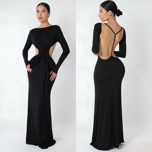 Vestido negro licra doble 🖤