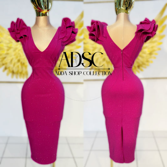 Vestido magenta glitter 💖