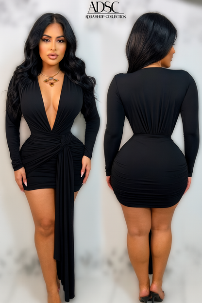 Vestido negro mesh manga larga 🖤