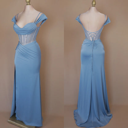 Vestido azul pedrería 🩵✨