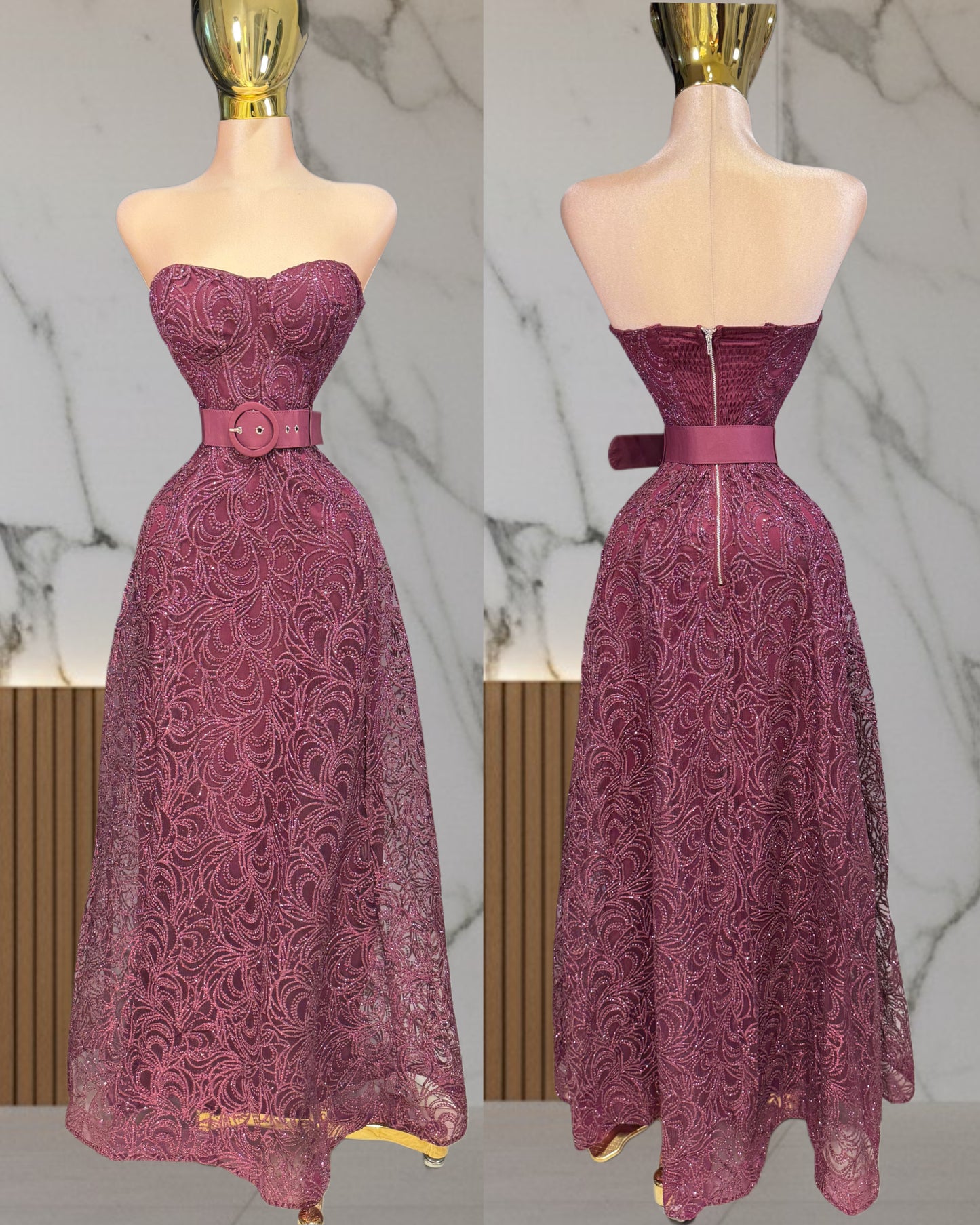 Vestido tinto glitter 🍷✨