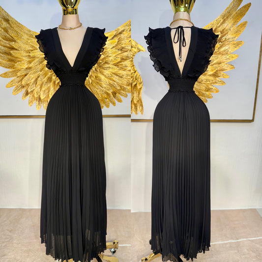Vestido negro plisado 🖤